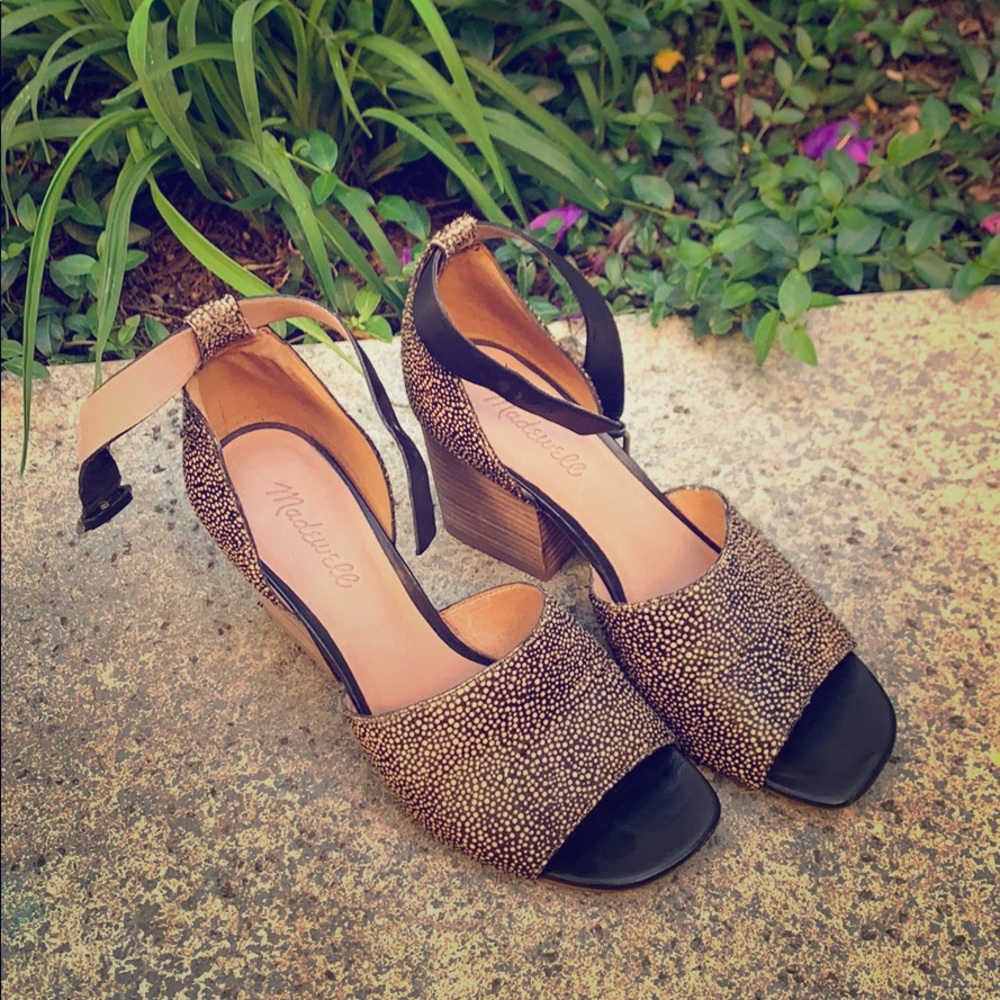 Madewell Alena Sandal in Dotted Calf Hair